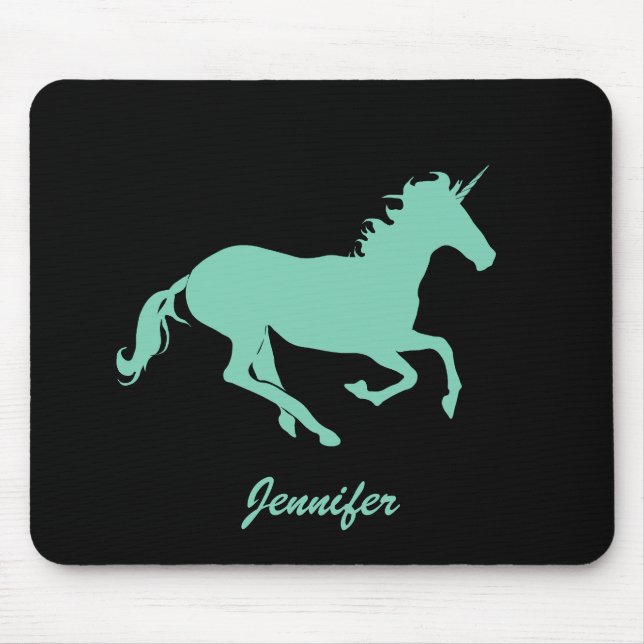Färg för Jennifer_Green Unicornändring Musmatta (Framsidan)
