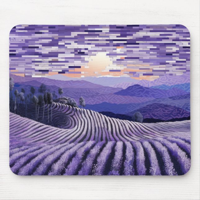 Färg för Lavender Ligcape Art Decor Musmatta (Framsidan)