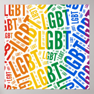 FÄRG FÖR LGBT-ORDMÖNSTER POSTER