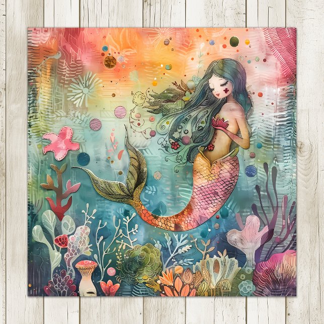 FÄRG FÖR LITEN SJÖJUNGFRU POSTER (LITTLE MERMAID COLORFUL POSTER)