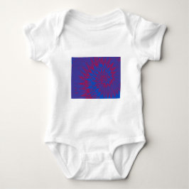 Färg för ljusblå och röd Spiral T-shirt