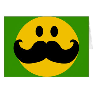 Färg för mustaschanpassadebakgrund) hälsningskort