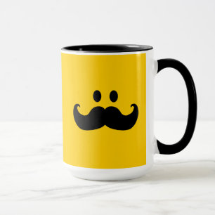 Färg för mustaschanpassadebakgrund) mugg