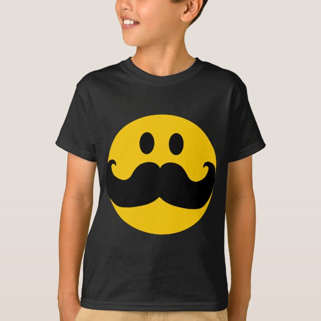 Färg för mustaschanpassadebakgrund) t-shirt (Framsida)