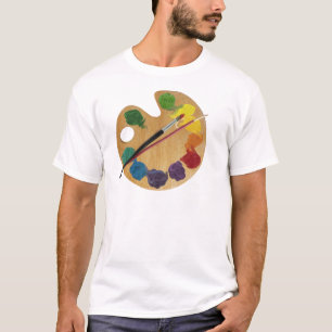 Färg för paletten för konstnär` s rullar t-shirt