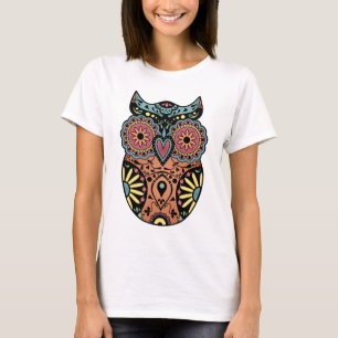 Färg för sockerskalleuggla tee shirt