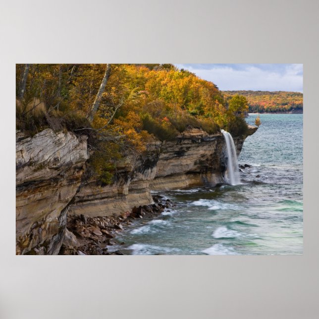 Färg för spray Falls Autumn Poster (Framsidan)