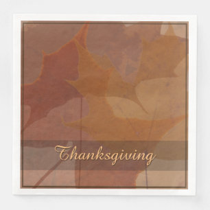 Färg för text för höst lövthanksgiving pappersservett
