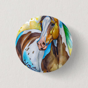 Färg för vattenfärg för färgämne Horse Knapp