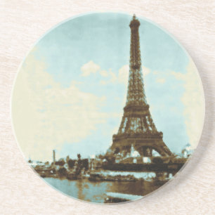 Färg för vintageParis vatten Underlägg