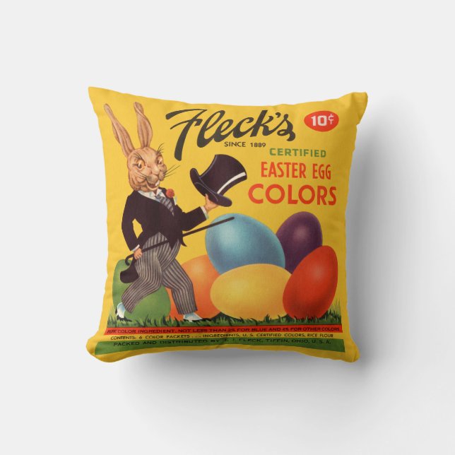 Färg för vintagepåskharefärgläggning kudde (Framsida)