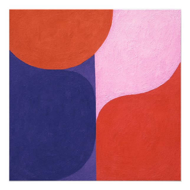 "Färg-förhandling" Färgskapande Abstrakt Art Fototryck (Framsidan)