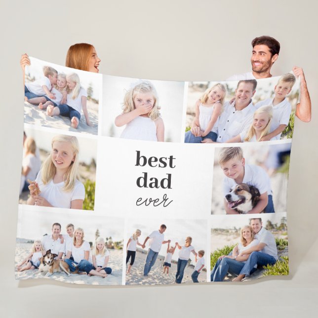 Färg fotoblanket med bästa gåva Personlig Fleecefilt (På plats)