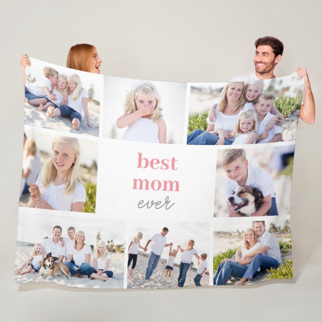 Färg fotoblanket med bästa gåva Personlig Fleecefilt (På plats)