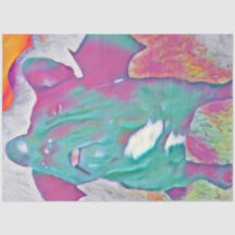 Färg Fransk Pundog Decoupage Papper