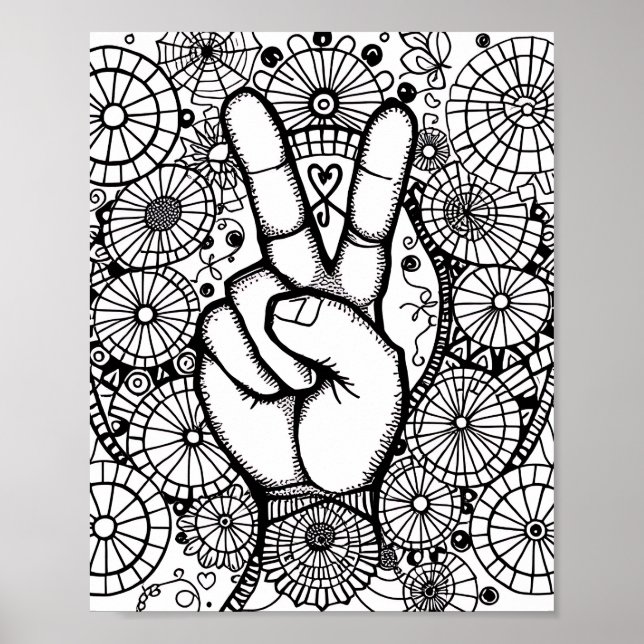 Färg fred, Poster Pappert (projektionsyta) (Framsidan)