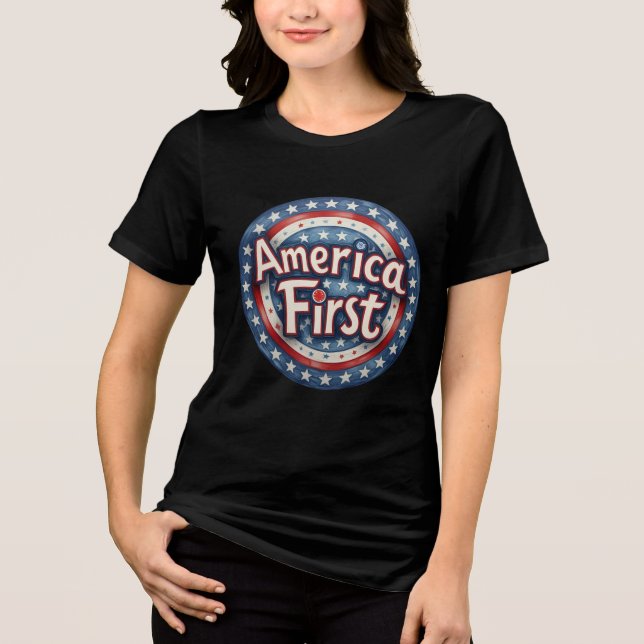Färg frihet: Amerika först T Shirt (Framsida)