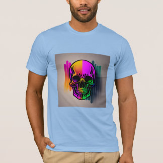! färg ful-Skull T Shirt