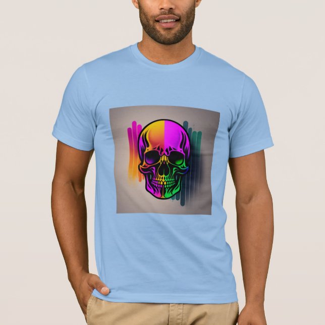 ! färg ful-Skull T Shirt (Framsida)