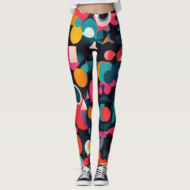 Färg fullt leggings (Framsida)