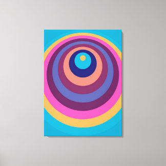 Färg Funky Rand Modern Geometric Mönster Canvastryck