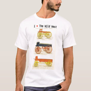 Färg Gammala västern Wells Fargo Graphic. T Shirt