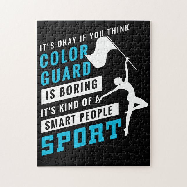 Färg-gardet bryter mot en smart People Sport TShi Pussel (Vertikal)