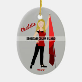 Färg-gardet med brun och svart julgransprydnad keramik