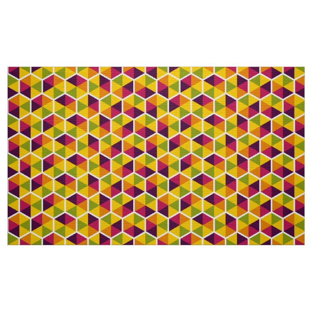 Färg Geometric Honeycomb Mönster 01 Tyg (Fat Quarter)