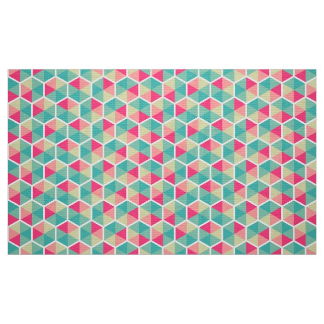Färg Geometric Honeycomb Mönster 02 Tyg (Fat Quarter)