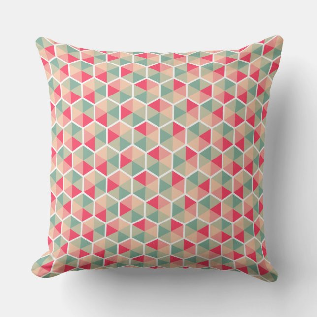Färg Geometric Honeycomb Mönster 04 Kudde (Framsida)