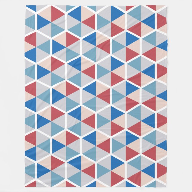 Färg Geometric Honeycomb Mönster 05 Fleecefilt (Framsidan)