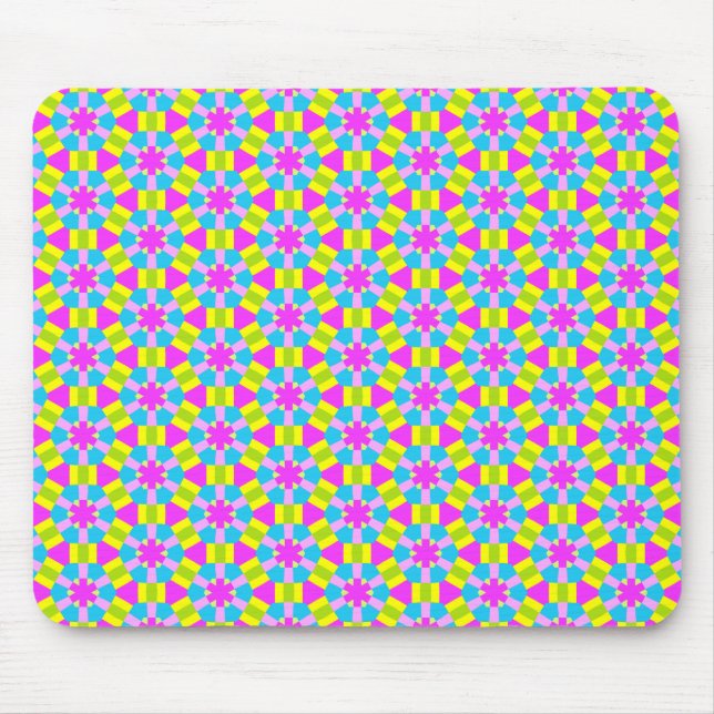 Färg Geometric Mönster 02 Musmatta (Framsidan)