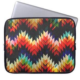 Färg geometrisk våg laptop fodral