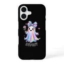 Färg Ghost-design med Bow och Flower