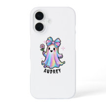 Färg Ghost-design med Bow och Flower