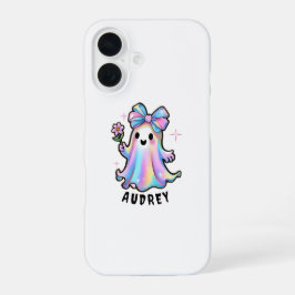 Färg Ghost-design med Bow och Flower