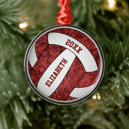 färg, gigantiskt, vitt volleybolllag julgransprydnad metall