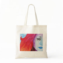 Färg Girl Gråter Surreal Rainbow Goth Art