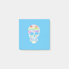 Färg Glitch Skull Post-it Notes Block