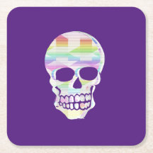 Färg Glitch Skull