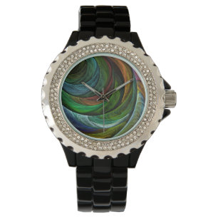 Färg Glory Modern Abstrakt Art Mönster Elegant Armbandsur
