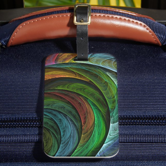 Färg Glory Modern Abstrakt Art Mönster Elegant Bagagebricka (Framsida Insitu 2)