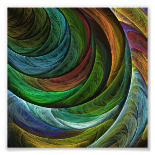 Färg Glory Modern Abstrakt Art Mönster Elegant Fototryck