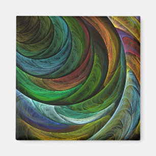 Färg Glory Modern Abstrakt Art Mönster Elegant Magnet