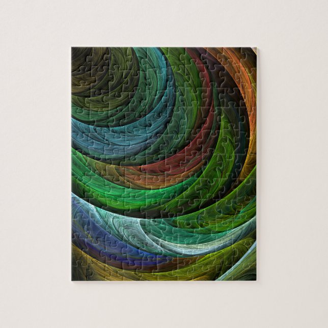 Färg Glory Modern Abstrakt Art Mönster Elegant Pussel (Vertikal)