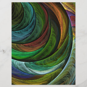 Färg Glory Modern Abstrakt Art Mönster Elegant Reklamblad