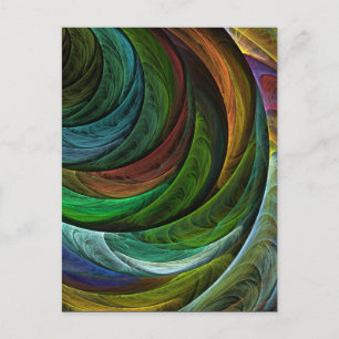 Färg Glory Modern Abstrakt Art Mönster Elegant Vykort