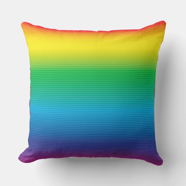 Färg Gradering med Linjer Dekorativ kudde (Framsida)