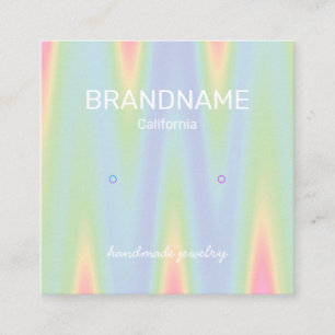 Färg Gradient Ombre Chevron Earrings Studs Logoty Fyrkantigt Visitkort